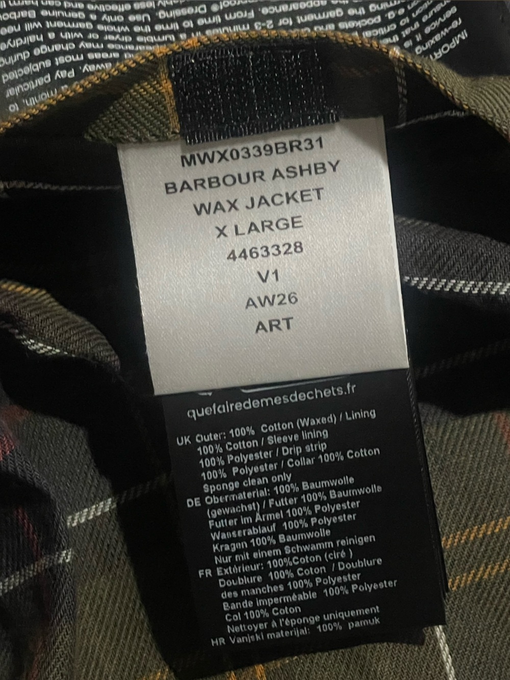 Barbour Ashby Waxed Jacket - Picture 7 of 7